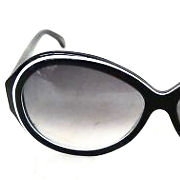 Mondelliani Italy Handmade Jackie O Butterfly Sunglasses Black White  MINT - Picture 8 of 15